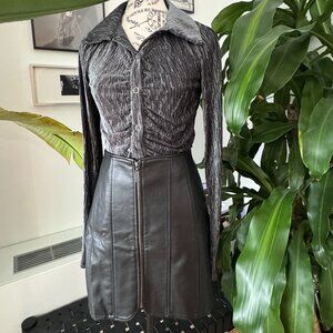 Free People Pleather Mini Skirt